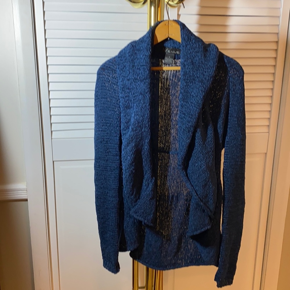 Blue Shawl Sweater